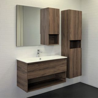 Тумба-умывальник Comforty Бордо 90 см дуб темно-коричневый 00-00006671